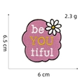 Embroidered cactus patch featuring 'be YOU tiful' text for luggage and apparel bags - Plant Travel Style 20 (beYOUtiful)