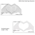 Macro shot of heart-shaped hand gesture silicone mold for DIY resin and plaster crafts - Heart Gesture Ornament