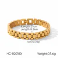 Specifiche delle dimensioni del bracciale in acciaio inossidabile placcato oro 18 carati - Stile Maglia President (HC-B20180) / Oro