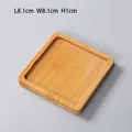 Square bamboo coaster tray for DIY mosaic with natural wood grain 8.1cm x 1cm - Square Outer Diameter 8cm Inner Diameter 7cm