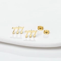 Ohrstecker mit gotischer Zahl 777 aus 18K vergoldetem Edelstahl für Damen - 777 Gold