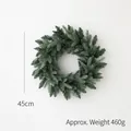 Deep green 45cm pine needle Christmas wreath decoration weighing approx 460g - 45cm PE Leaf Light Blue