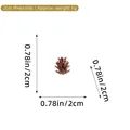 Tableau des tailles détaillé montrant une petite pomme de pin brune de 2 cm pour DIY - Fleur de pin 2CM