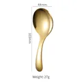 Mini 304 stainless steel dessert spoon in gold finish with dimensions 103mm by 44mm - SUS 304 Gold Spoon