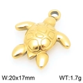 Golden stainless steel sea turtle pendant for DIY jewelry making, 20x17mm size - Gold Sea Turtle (KLJ9973-Z)