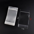 Clear self-sealing plastic packaging bag with hang hole, size 15x7.5cm with 9.6cm depth - 7.5*12+3 (Transparent) / 100 Pcs/Pack