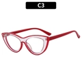 Chique rode en transparante cat-eye brilmontuur van TR90 met blauw licht filter voor dames - Transparant Montuur Rode Poten