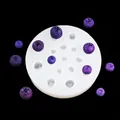 Stampo in silicone bianco per mirtilli fai-da-te per cioccolato e decorazioni in resina - 17-764 (Mirtillo Rotondo) / Bianco Trasparente