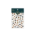 Golden rose 5D embossed nail stickers TS-790 with elegant black floral patterns - TS-790 Golden Rose