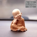 Miniature zen monk dashboard ornament in resin, sleeping pose, size 5.5x4.5x6.5cm - 1034-15C Mini Resting Chin