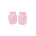 Soft pink cotton newborn anti-scratch mittens with comfortable elastic ribbed cuffs - Pink Mittens