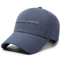 Casquette de baseball bleu foncé structurée avec broderie Marason Sport sur fond blanc - Réglable / Bleu
