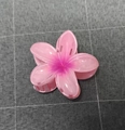 Pink gradient plumeria hair claw clip made of resin for elegant updos and ponytails - Sakura Pink [8cm Large]