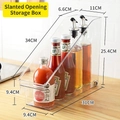 Contenitore da cucina trasparente con ruote e ampia apertura per portaspezie - Contenitore Con Apertura Inclinata