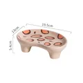 Handcrafted ceramic leopard print three-legged geometric tray for jewelry and desserts - N/A / Leopard Print Geometric Plate