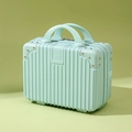Mini 14-inch mint green hardshell cosmetic travel case with protective metal corners - 14" / Light Blue