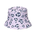 Pink cartoon penguin print bucket hat for women with cute summer sun protection design - Pink Cartoon Cute Penguin (J)