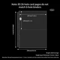 Transparent 2-pocket B5 26-hole sleeve for photo cards with 0.1mm thickness - B5 26 Holes Horizontal 2-Pocket Pages