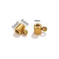Golden stainless steel adjustable positioning bead for jewelry with 0.8mm hole - With Ring 4x5x0.8 - Gold