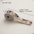 6.3cm Christmas snowman burlap ribbon with Let it Snow print and white fringe edges - #22 (Burlap Snowman Fringed-6.3cm)