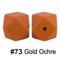 Perla in silicone da 17mm color ocra dorata per massaggiagengive e gioielli fai da te - 73# Ocra Dorata