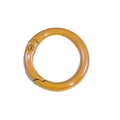 Mustard yellow circular metal spring ring buckle for DIY keychains and accessories - Khaki/Earth Yellow