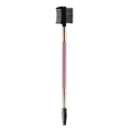 Roze duo-wenkbrauwborstel met goudkleurige huls en handige wimperkam voor make-up - Dual-Ended Wenkbrauwborstel met kam (Roze Goud)