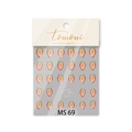 Japanese style strawberry nail art stickers with embossed fruit patterns on gray film - Strawberry Relief Style (MS69)