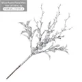 Sparkling silver glitter artificial berry stems for Christmas tree and wedding decoration - Silver