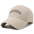 Casquette de baseball beige pour homme avec broderie 3D Marason et design à six pans - Kaki