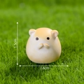Miniature cute hamster figurine in yellow and white, size 1.5cm x 1.6cm, resin material - No.17 Standing Hamster