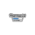 Dettaglio della spilla smaltata Pharmacist con barra di caricamento e finitura lucida - Stile Pharmacist (XZ3395)