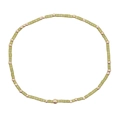 Bracciale minimalista con perline di vetro verde erba e distanziali dorati in stile boho - Verde Erba/Perline Dorate