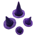 Mini cappelli da mago viola e neri per decorazioni fai-da-te e torte di Halloween - 3.8x3.6cm / Viola