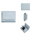 Cartera Baellerry de tres pliegues azul claro para mujer con textura granulada - Azul claro