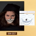 Halloween scary mouth tattoo sticker model BM-057 with skull and crack patterns - Style BM-057
