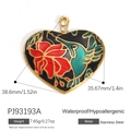 18k gold plated heart pendant with hummingbird enamel detail on stainless steel - White Hummingbird Heart Pendant PJ93193A