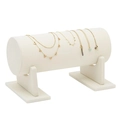 Espositore per cerchietti in velluto crema con supporti ad H per l'esposizione di gioielli - Bianco avorio