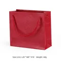 Sacchetto regalo rosso per collana di perle con manico intrecciato e trama a croce - Borsa in Carta / Rosso