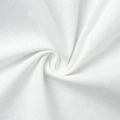 Detailed macro view of white cotton linen fabric texture on the summer shirt dress - S / White (100% Cotton)