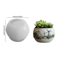 Cylindrical silicone mold for DIY flower pots with embossed windmill and house patterns - Relief Island Oval