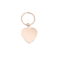 Minimalist heart-shaped rose gold stainless steel keychain for DIY engraving and gifts - 25mm Rose Gold Heart Pendant Keychain
