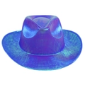 Cappello da cowboy classico con sfumatura olografica blu-viola ed effetto metallizzato - Viola scuro