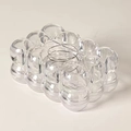 Organizzatore di lusso a 8 scomparti in plastica trasparente con design a bolle - Stile di base / Trasparente