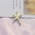 Ciondolo a stella a cinque punte in lega dorata con anello per gioielli fai da te - Stella Oro KC