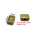 Antique bronze rectangle spacer bead with 3.5mm hole for DIY ethnic jewelry making - Style 13#