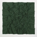 Macro shot of dark green matte satin fabric texture with soft breathable draping folds - Forest Green (8#)