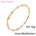 Armreif im Bambus-Design in Roségold mit einem Innendurchmesser von 58x50mm - Roségold Bambus-Stil (KB153855-KLX)