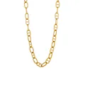 Collana a catena ancora dorata regolabile con anelli lucidi e sfaccettati, 45cm - Collana a Naso di Maiale Oro