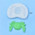 Macro view of XL size spider silicone mold and green finished product for cake baking - Cartoon Spider Style (XL#)